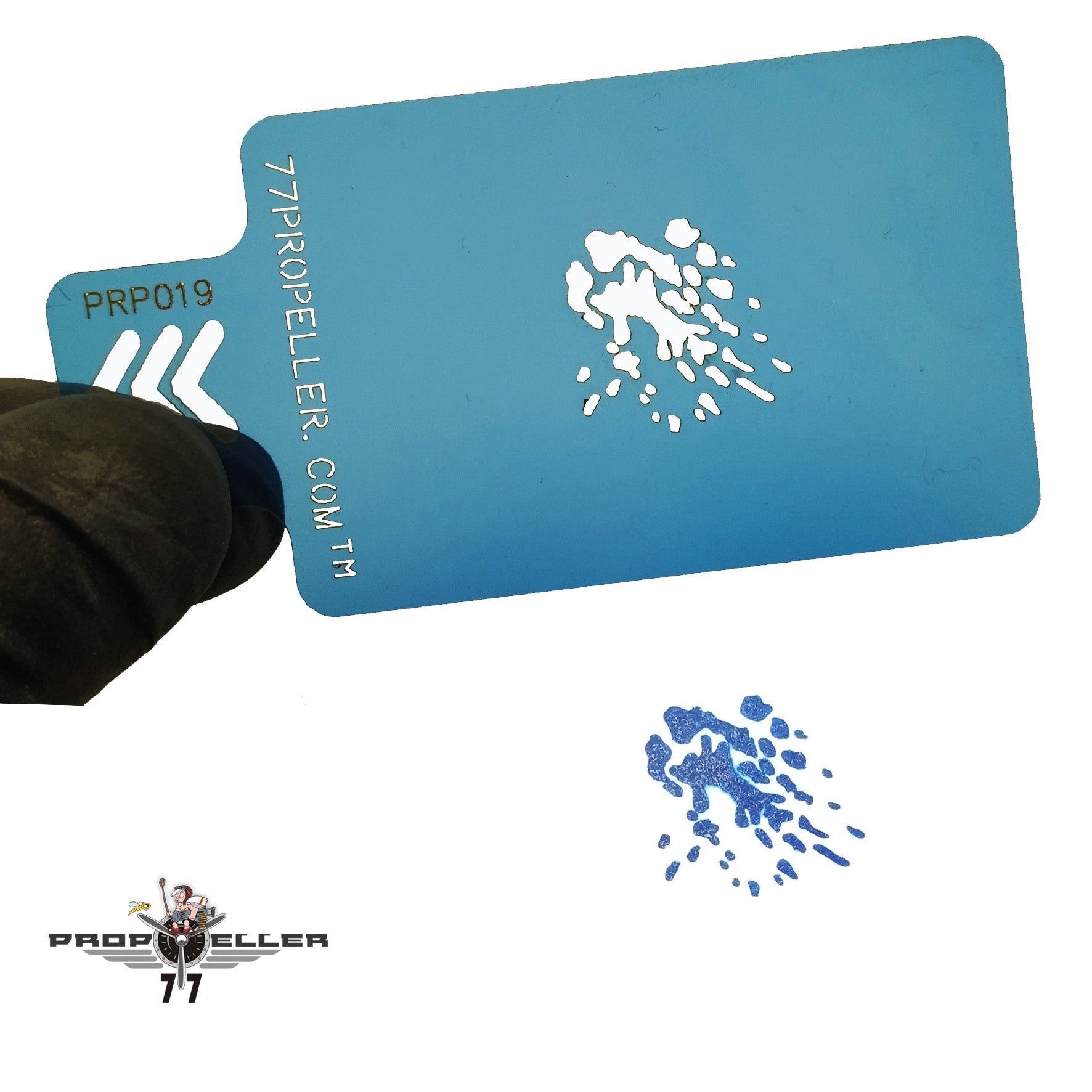 77 Propeller Set “2” – 3 Micro Airbrush Stencils 60×40 mm PRP022 splatter pattern template three