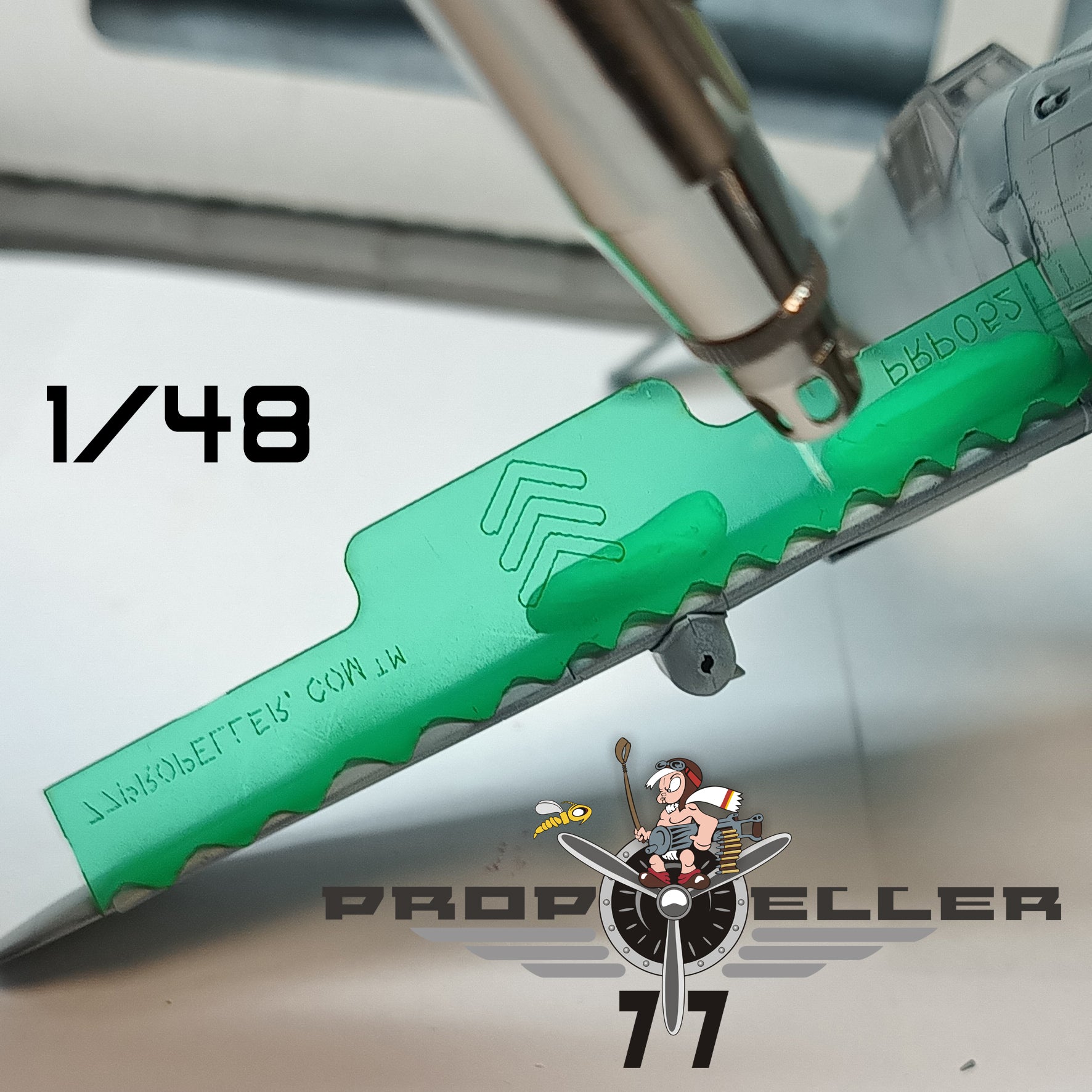 Example – Bf 109 leading‑edge wavelet airbrushed (1/48)