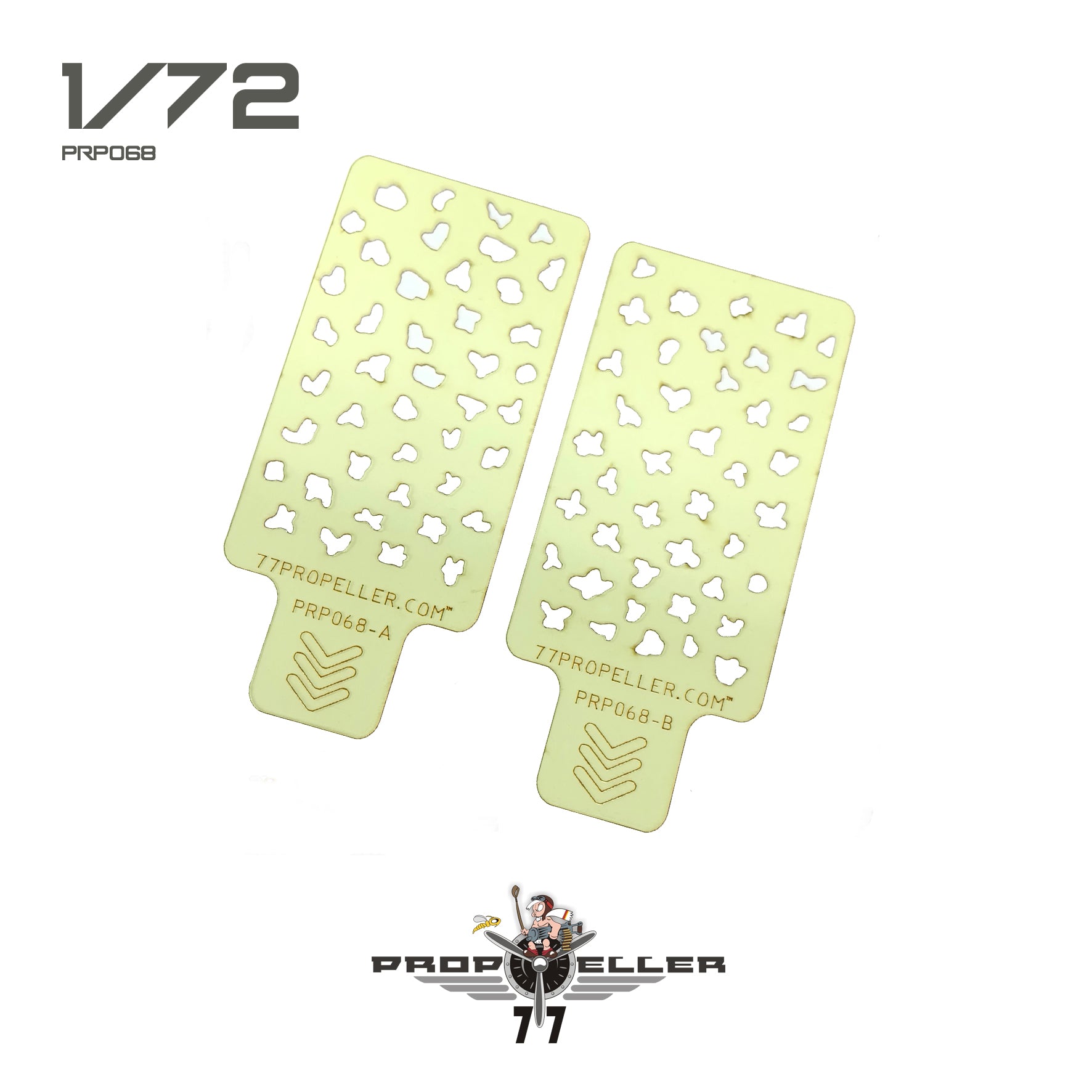 77 Propeller 1/72 Italian Camouflage Template Variant A 2 Pieces PRP068 template A and B