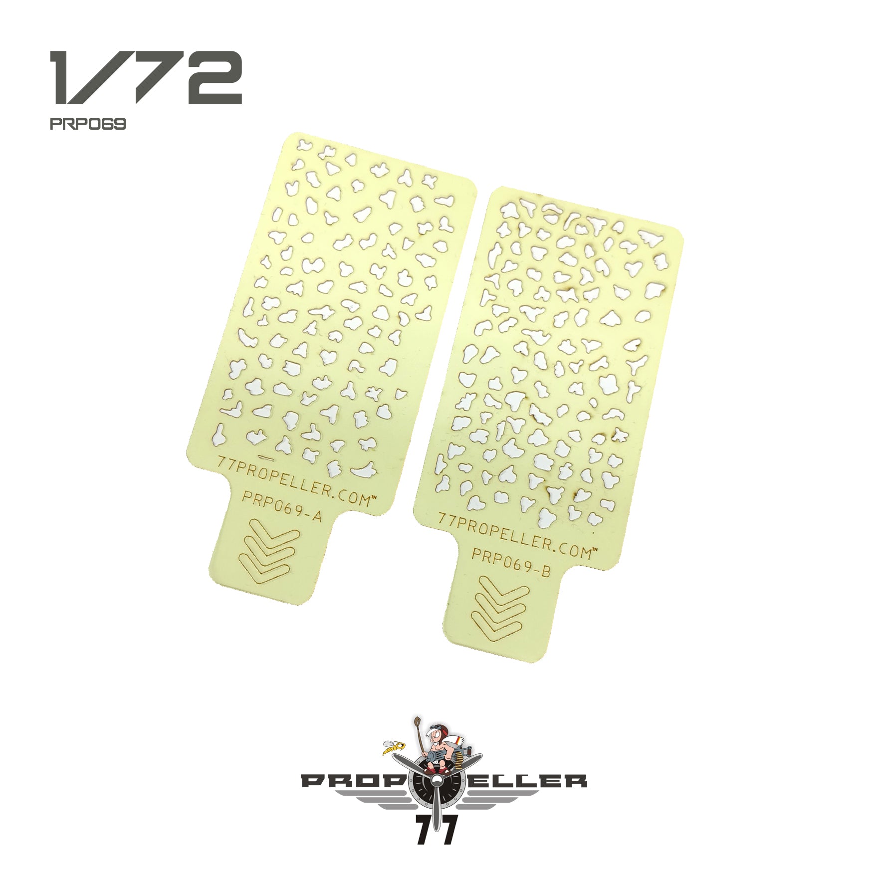 77 Propeller 1/72 Italian Camouflage Template Variant B 2 Pieces PRP069 Template A and B