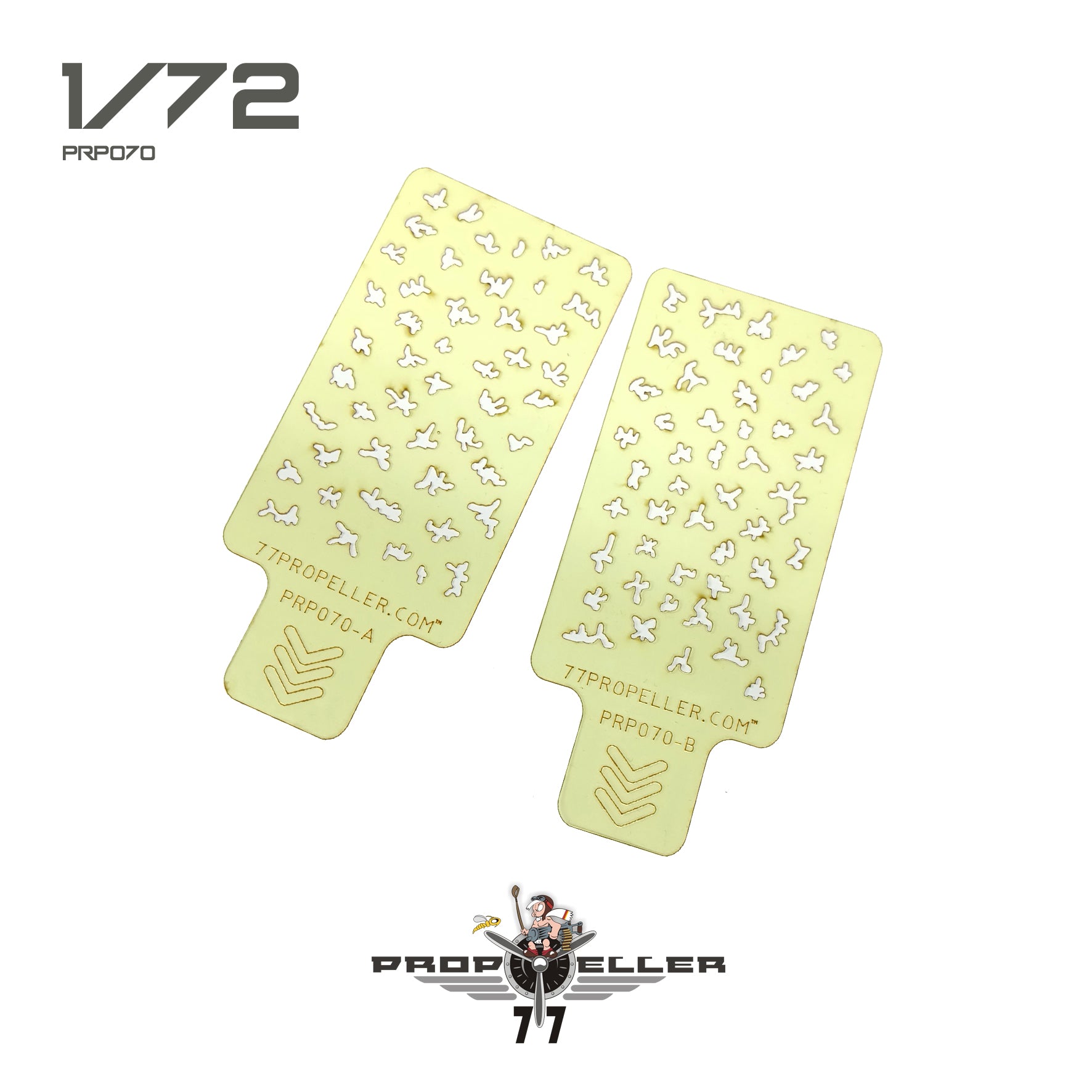 77 Propeller 1/72 Italian Camouflage Template Variant C 2 Pieces PRP070 template A and B