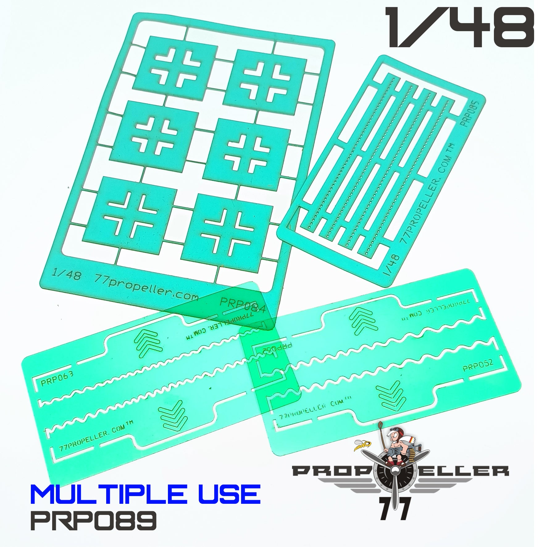77 Propeller 1/48 Balkenkreuze Late & Wing Walkway + 2× Leading‑Edge Wavelet Set PRP089