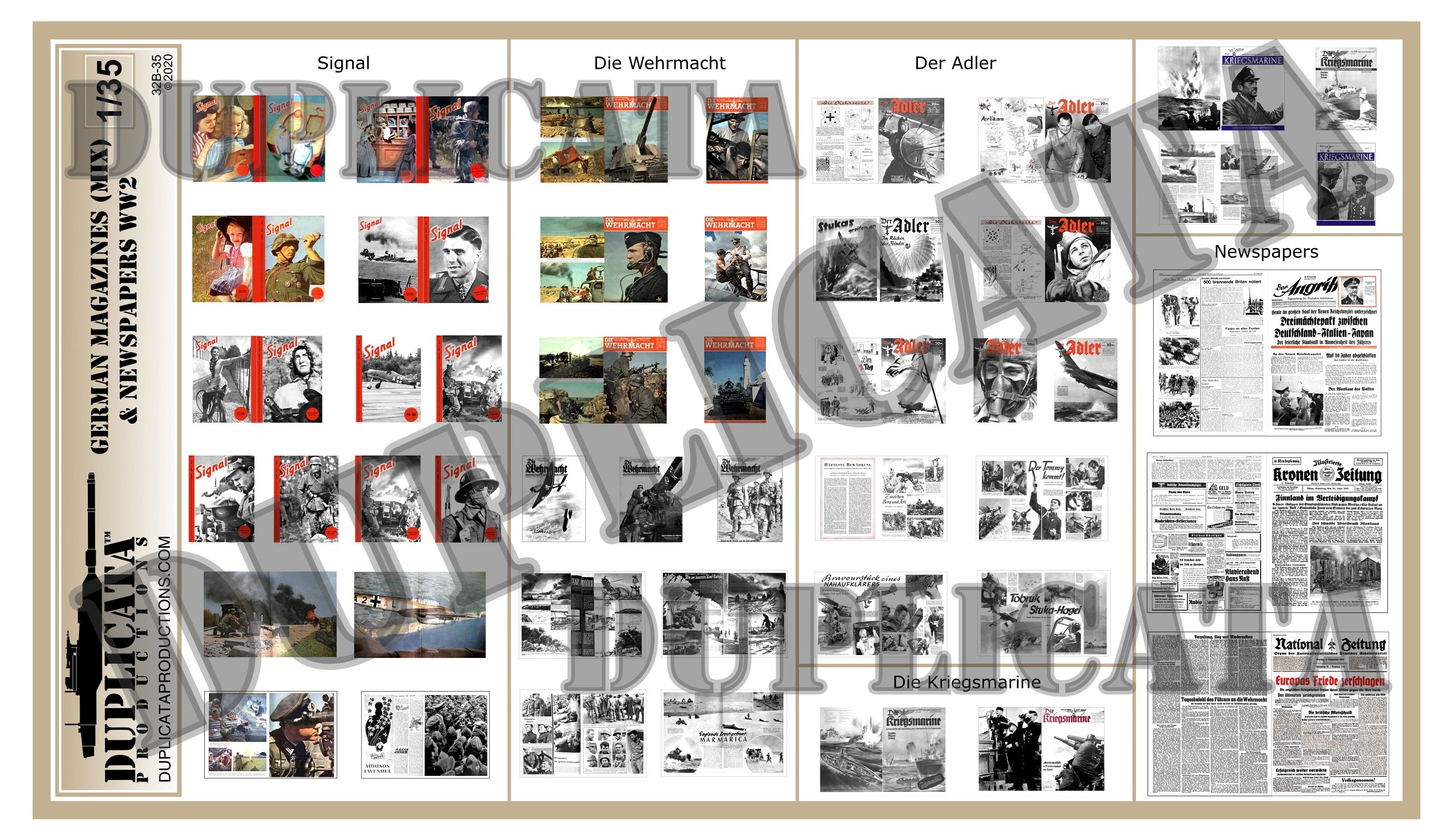 Duplicata ドイツ軍 雑誌・新聞 WWII(1/35)