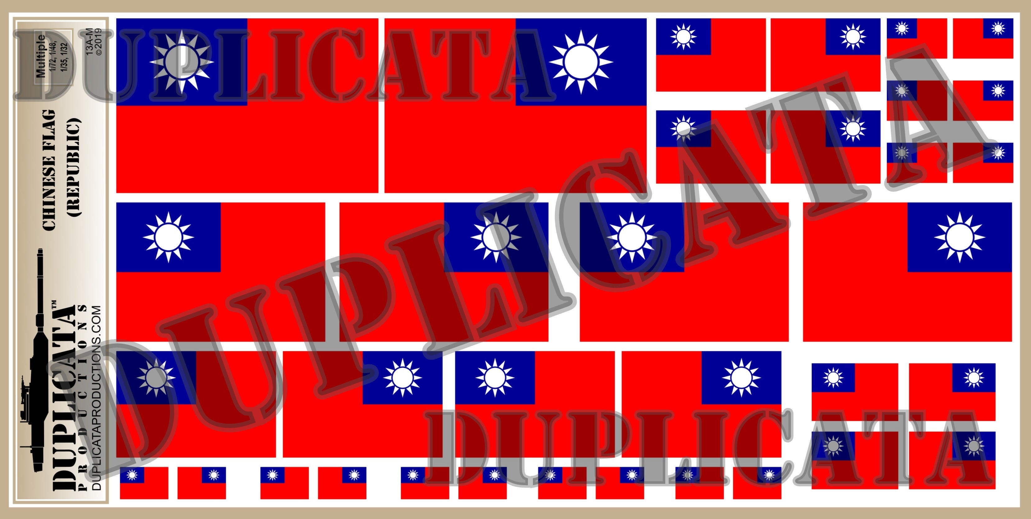 スケールモデル用中華民国国旗ペーパーフラッグの使用例(掲揚・垂らし・破れ表現の作例)