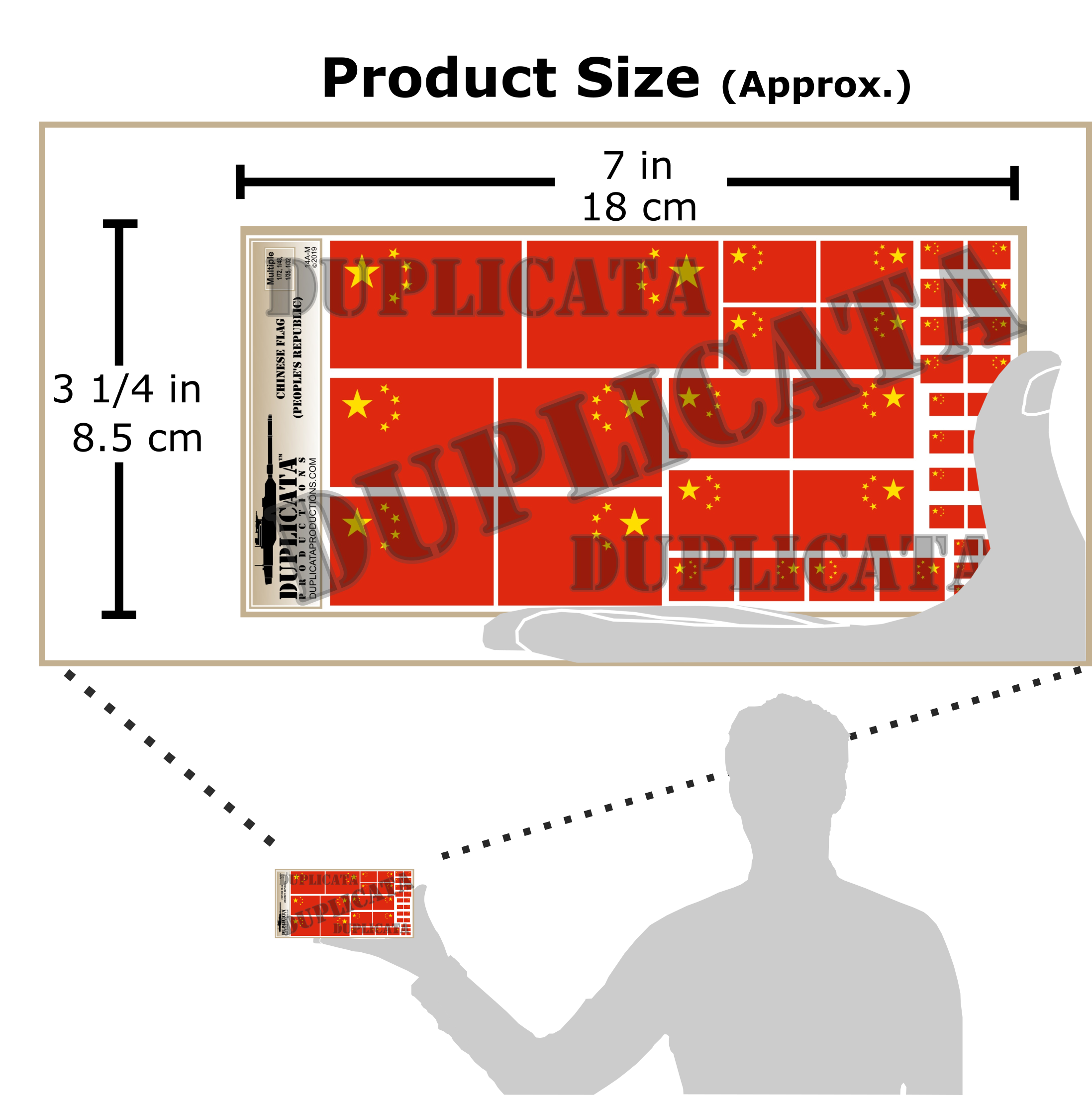 スケールモデル用中華人民共和国国旗ペーパーフラッグの使用例