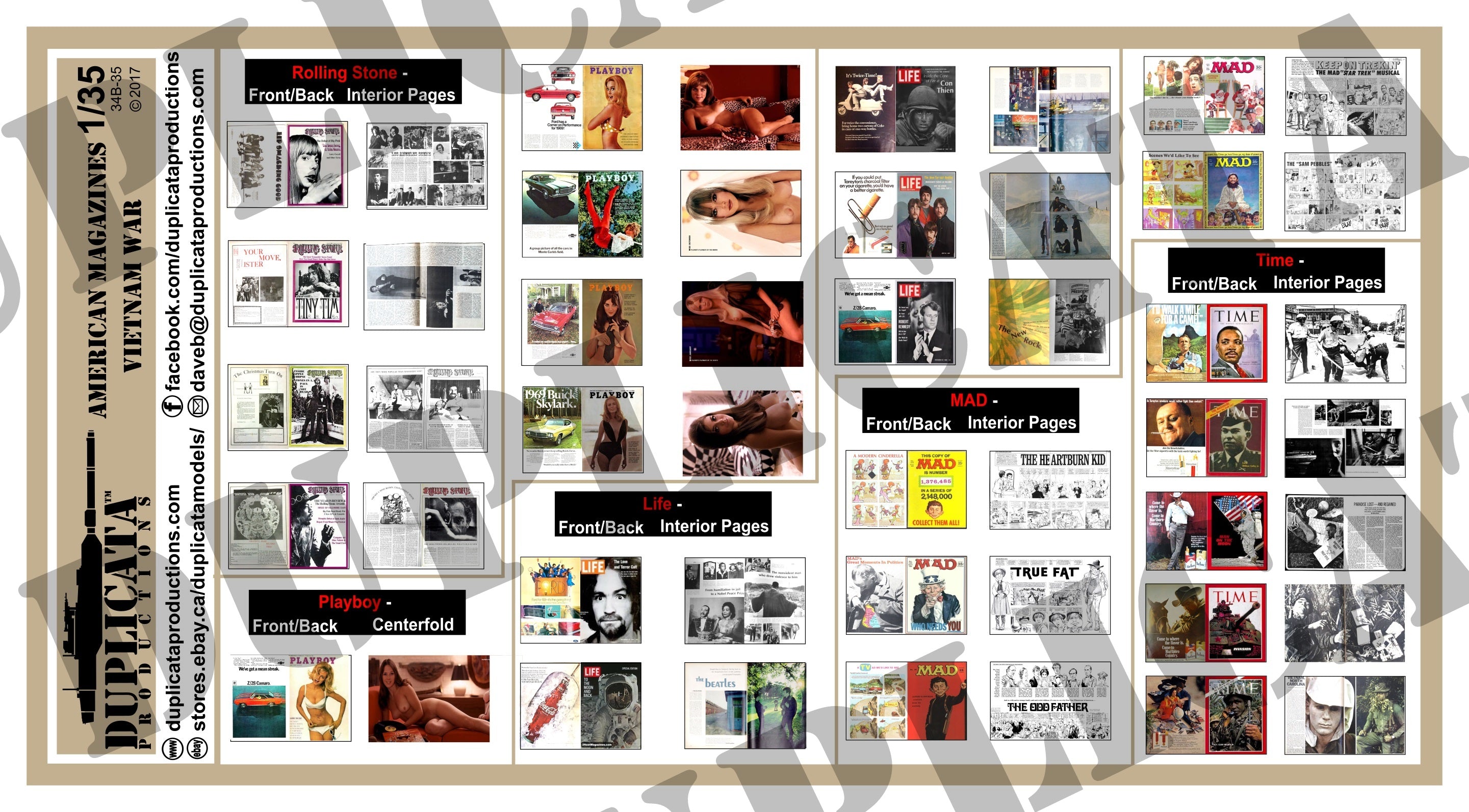 1/35スケール ベトナム戦争 雑誌・新聞・コミックの印刷物セット