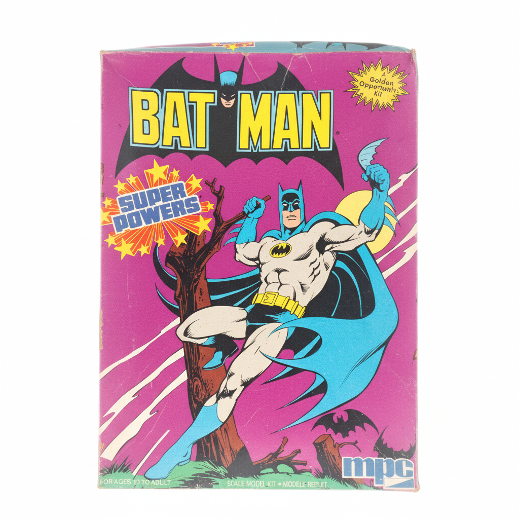MPC バットマン スーパー・パワーズ 1/1702 プラモデル 外箱(正面アート・ロゴ入り)