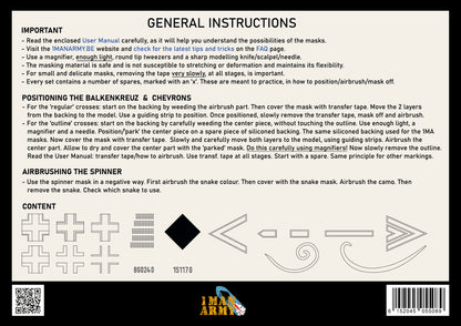 1ManArmy 1/48 フォッケウルフ Fw190 A型 バルケンクロイツ マスク 説明書シート画像