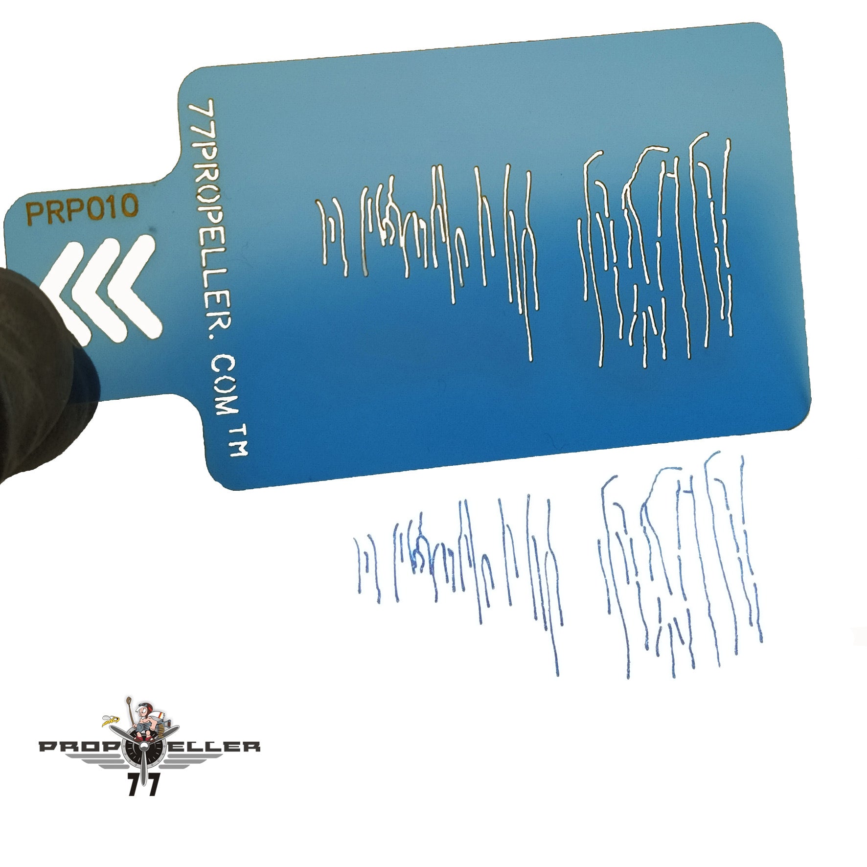 77 Propeller Set “3” – 3 Micro Airbrush Stencils 60×40 mm PRP023 streak pattern three