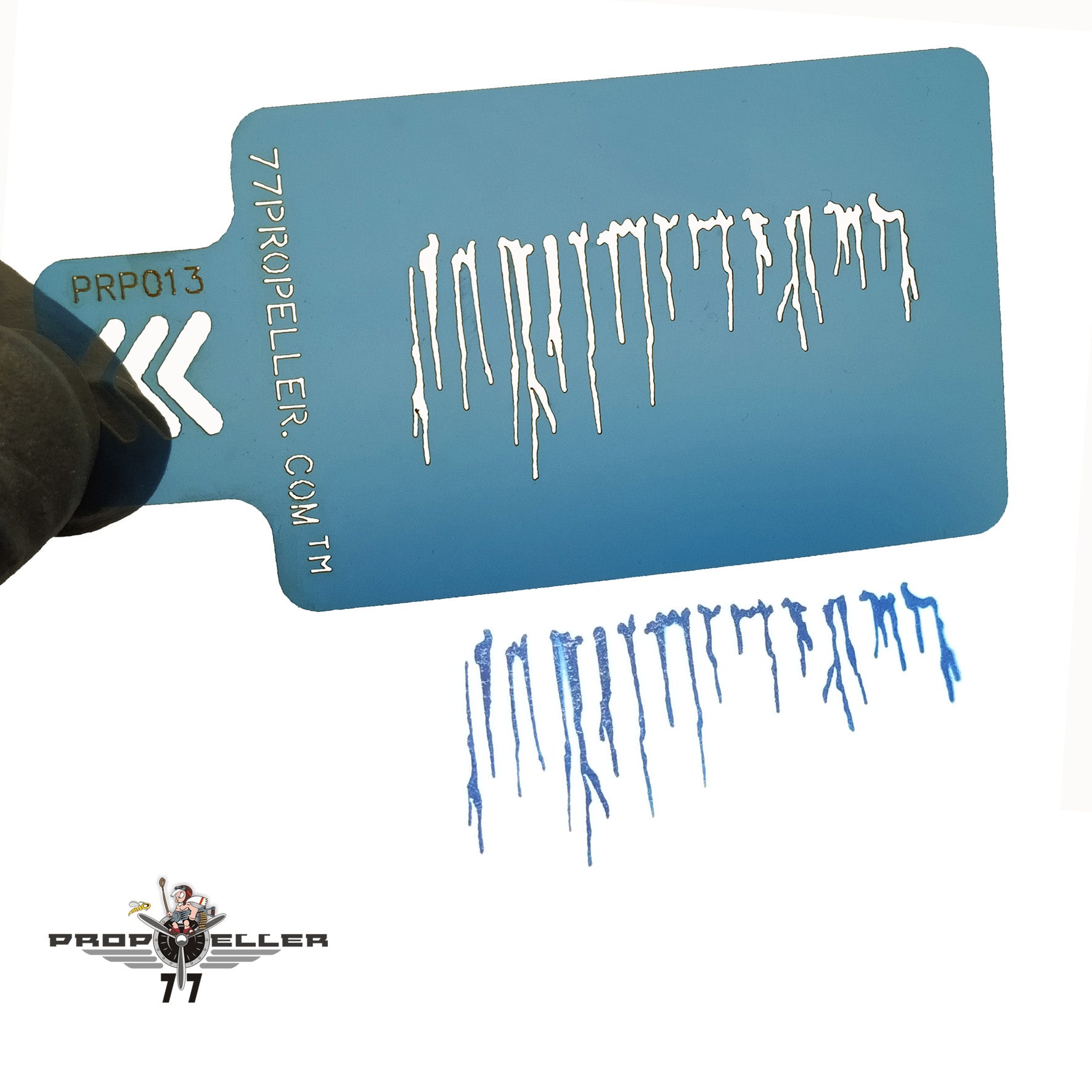 77 Propeller Set “3” – 3 Micro Airbrush Stencils 60×40 mm PRP023 streak pattern two