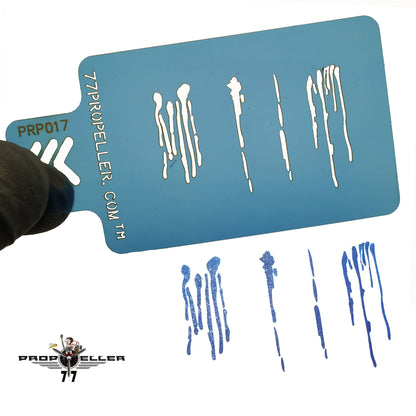 77 Propeller Set “3” – 3 Micro Airbrush Stencils 60×40 mm PRP023 streak pattern one