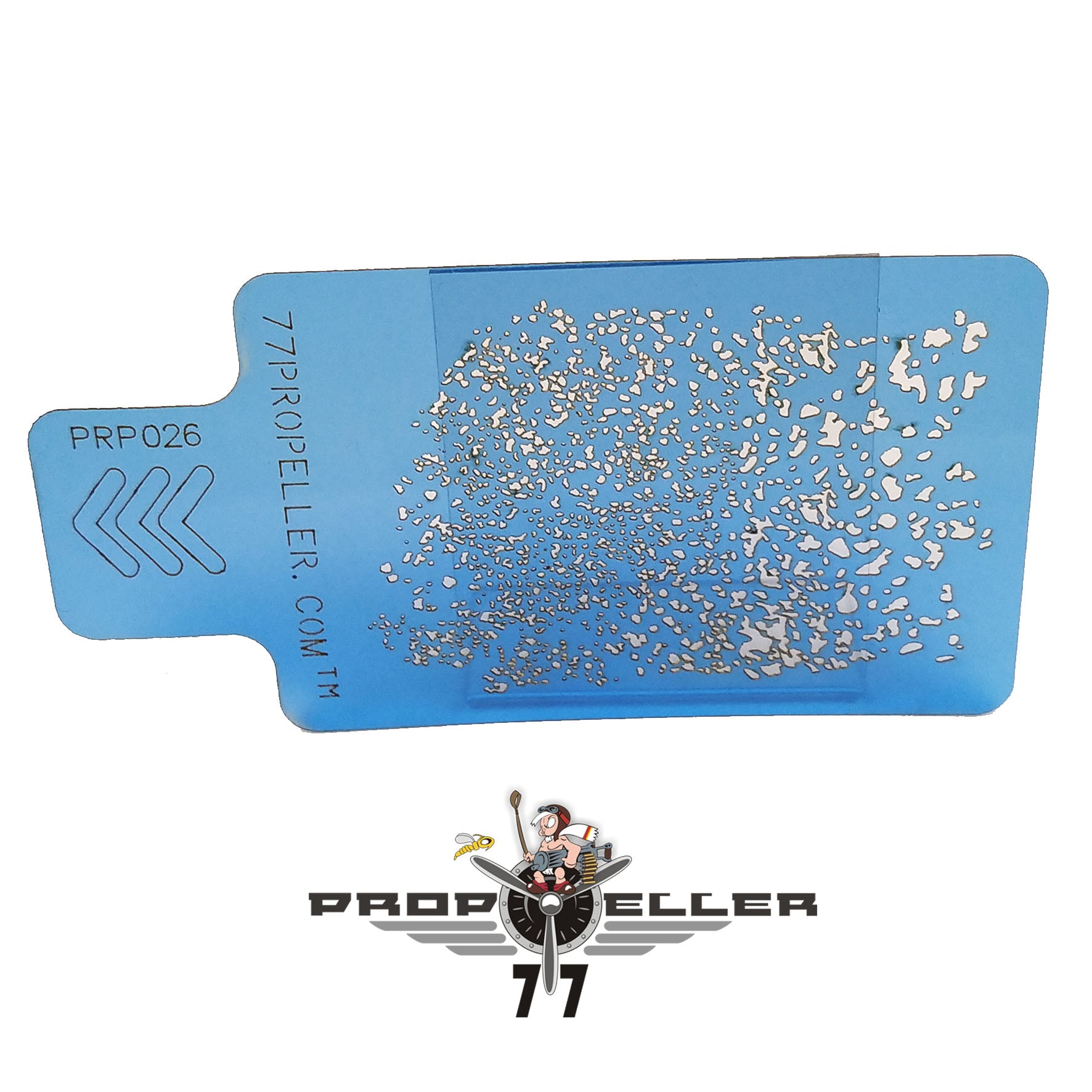 77 Propeller Set “4” – 3 Medium Airbrush Stencils 90×60 mm PRP027 pattern three