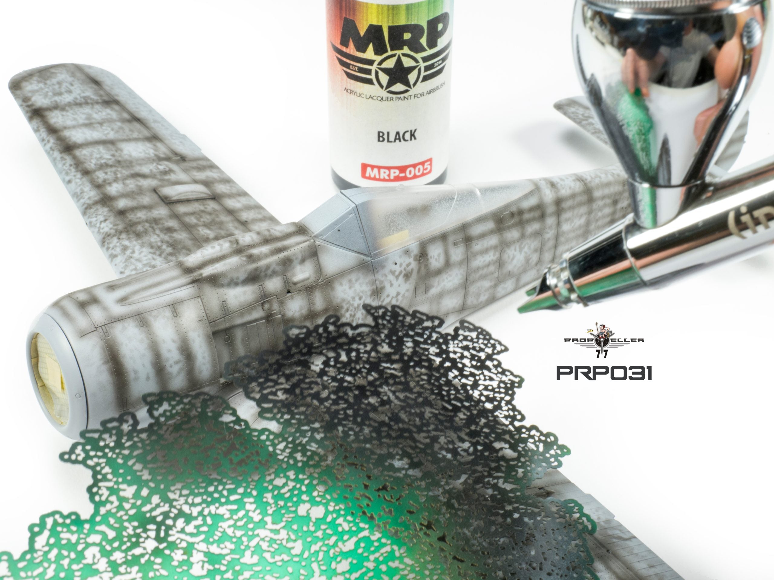 77 Propeller Set “5” – 3 Medium Airbrush Stencils 90×60 mm PRP028 pattern of template airbrushing wing and fuselage 