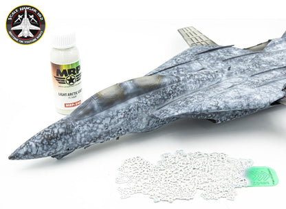 77 Propeller Medium Spots Airbrush Stencil 110×70 mm PRP032 spot pattern on aircraft after airbrushing