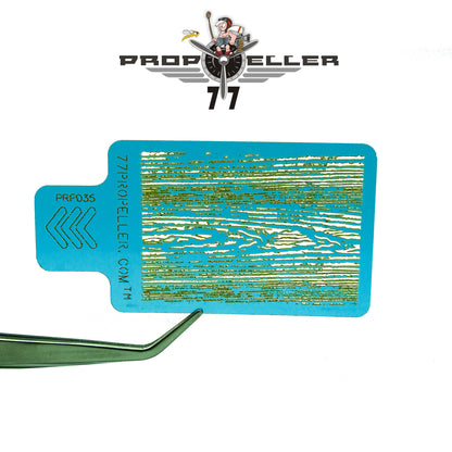 77 Propeller Set “7” – 4× Wood Texture Airbrush Stencils 60×40 mm PRP034 wood grain template design 2