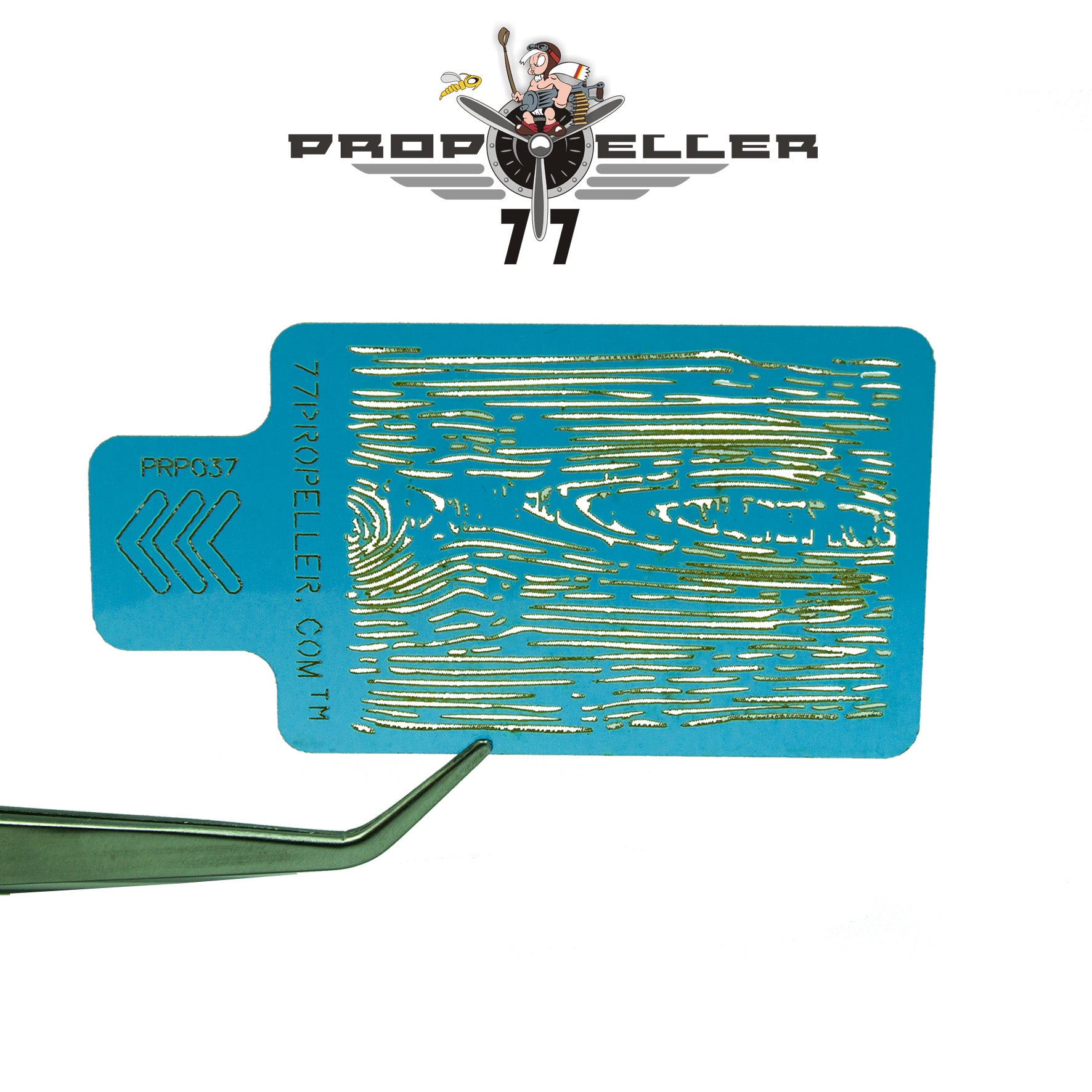 77 Propeller Set “7” – 4× Wood Texture Airbrush Stencils 60×40 mm PRP034 wood grain template design 3