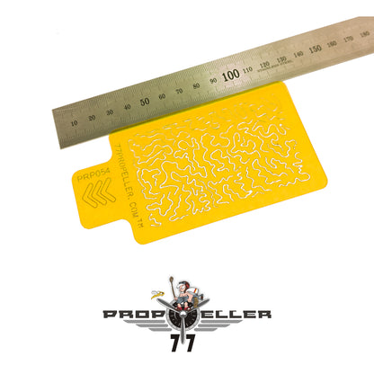 77 Propeller Set “F” – 3× Shingles Camo Stencils PRP062 medium size template