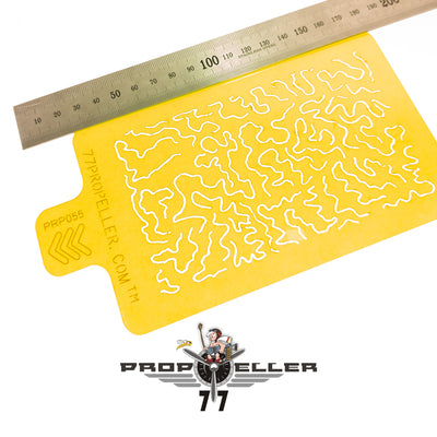 77 Propeller Set “F” – 3× Shingles Camo Stencils PRP062 large size template