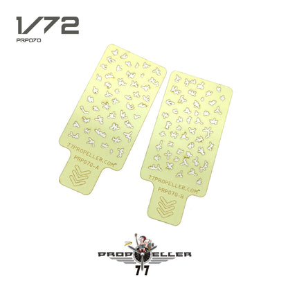 77 Propeller 1/72 Italian Camouflage Template Variant C 2 Pieces PRP070 template A and B