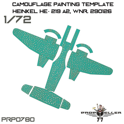 77 Propeller 1/72 He 219 A‑2 Camouflage Painting Template Variant 2 PRP080