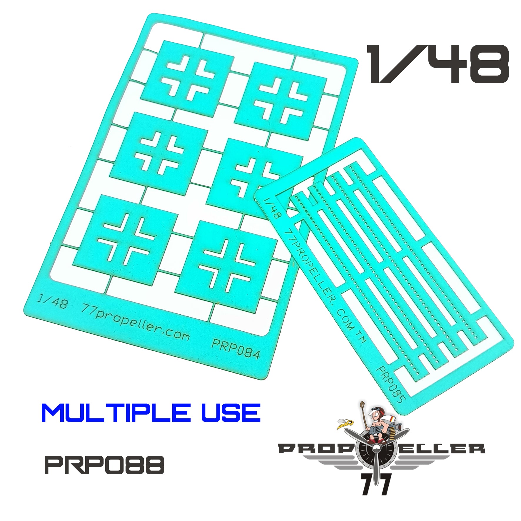 77 Propeller 1/48 Balkenkreuze (Late) & Wing Walkway Stencils Set PRP088