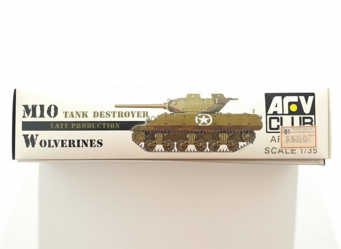 AFVクラブ M10 ウルヴァリンズ 後期型 1/35 ボックス側面（価格シール付き）
