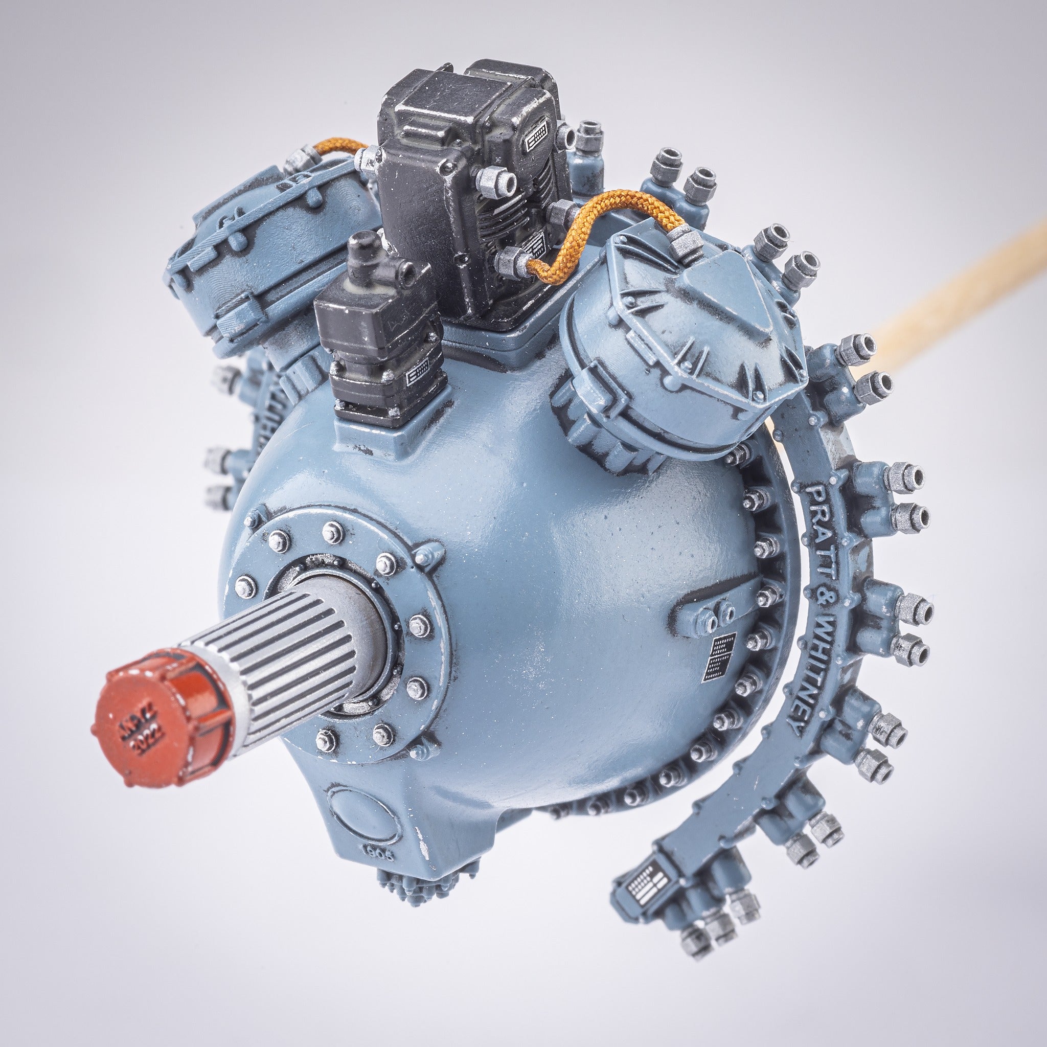 ANYZ ブレイデッドライン AN015 を使用した点火ライン（イグニッション）作例のクローズアップ