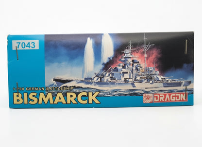 ドラゴン ドイツ戦艦 ビスマルク 1/700［7043］ボックス側面（価格ラベル付き）