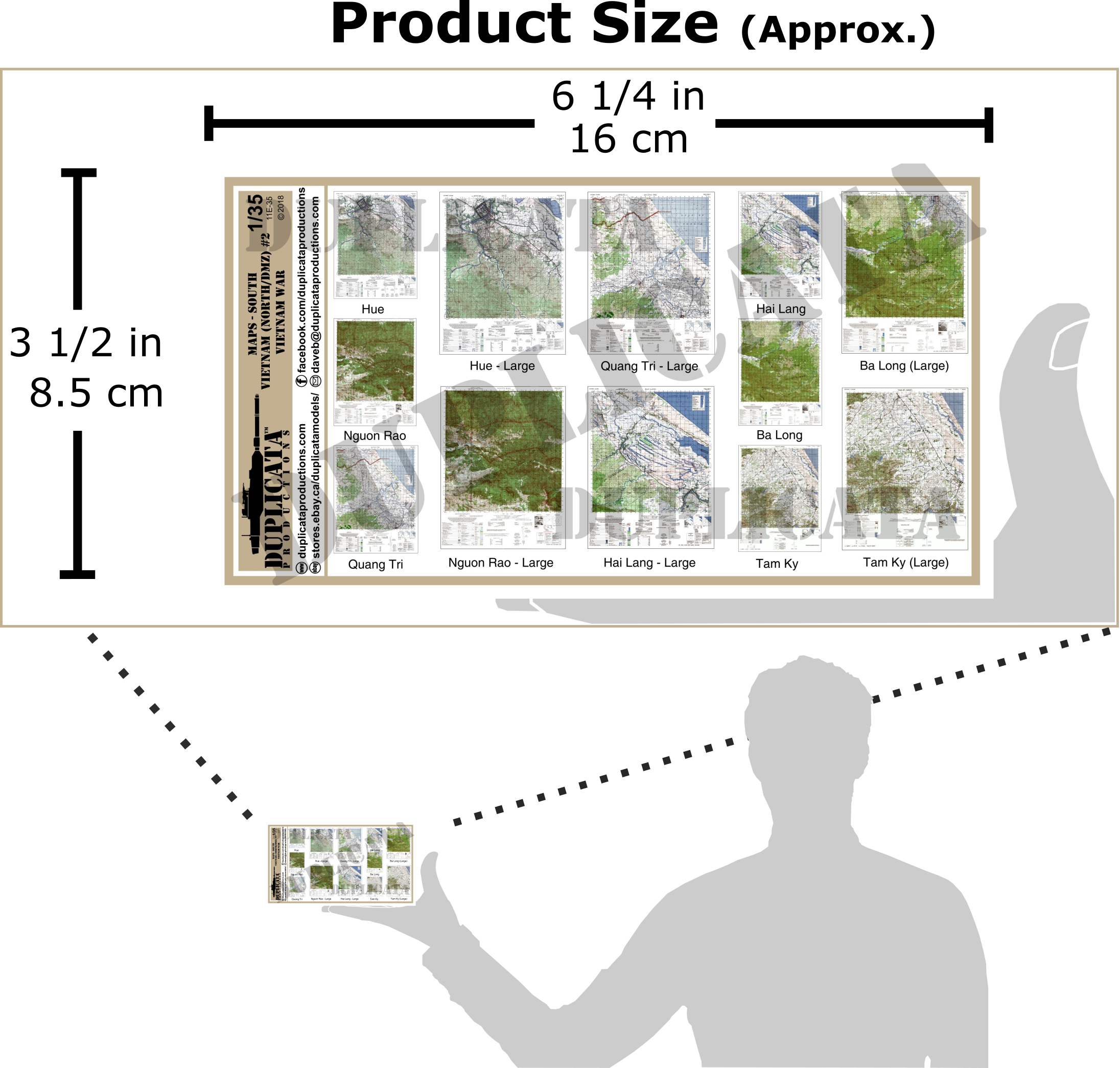 地図 ベトナム戦争 南ベトナム（北部／DMZ）#2（1/35スケール）商品シート（全12枚）
