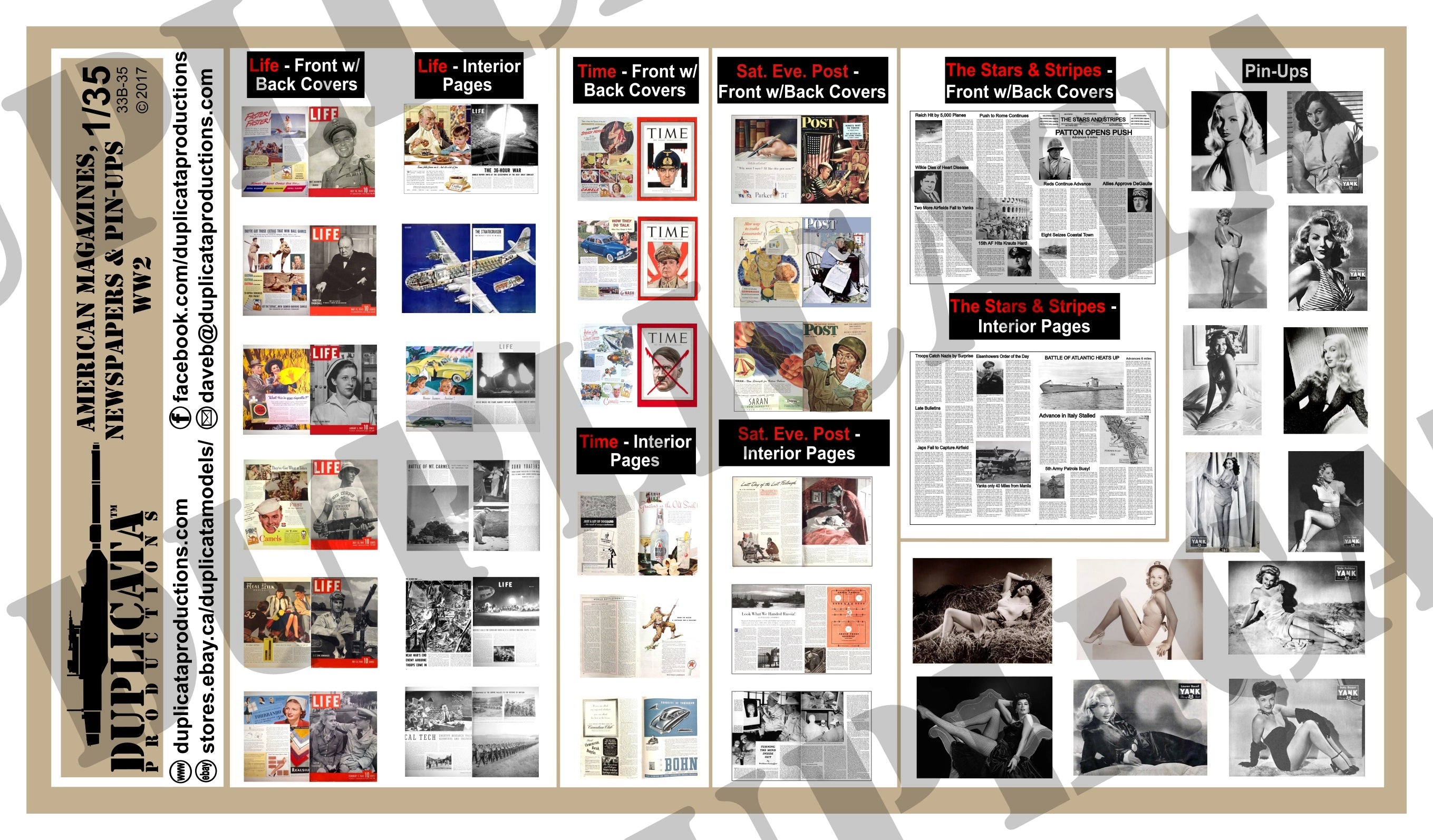 1/35スケール WWIIアメリカ軍 印刷物アクセサリーの使用例（ジオラマ作例）