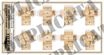 1/35スケール アメリカ軍Kレーション木箱 WWII ペーパーアクセサリー（内容一覧）