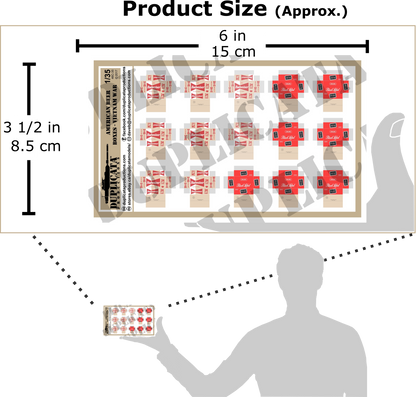 1/35 米軍 24缶ビールケース（ベトナム戦争）ペーパークラフトシート（スケール比較付き）（46C-35）