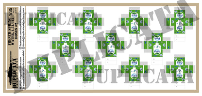 1/35スケールのVolvic（フレンチ・スプリングウォーター）箱を使ったジオラマ小物の使用例