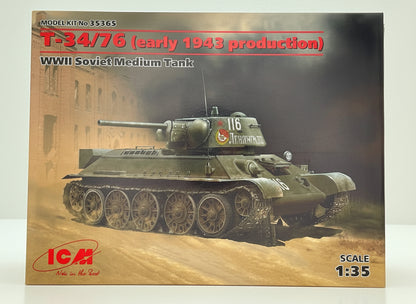 箱正面（アートワーク全体）— ICM T-34/76（1943年初期型）