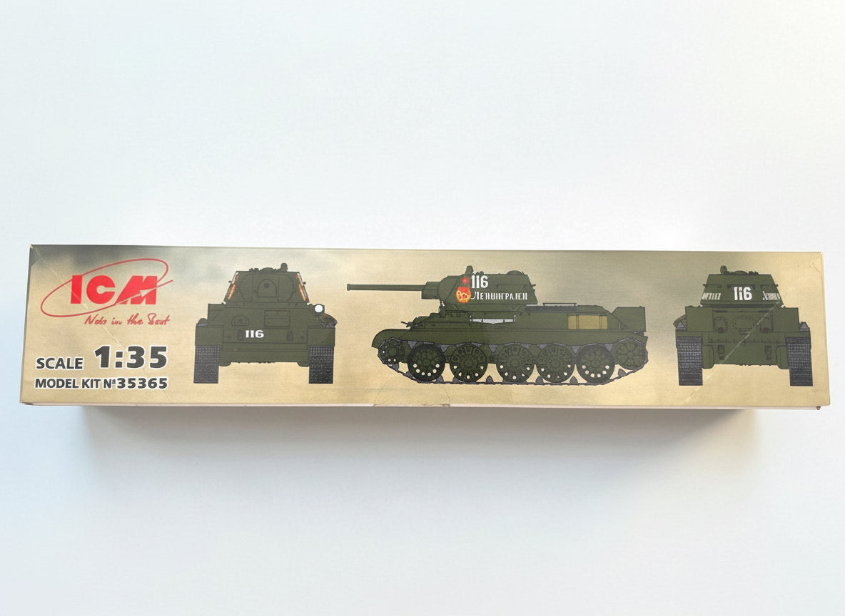 側面図（車両3面図）— ICM T-34/76（1943年初期型）